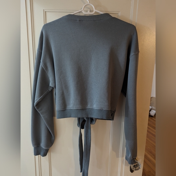 Frank & Oak wrap sweatshirt, blue/grey, XS - Picture 2 of 4